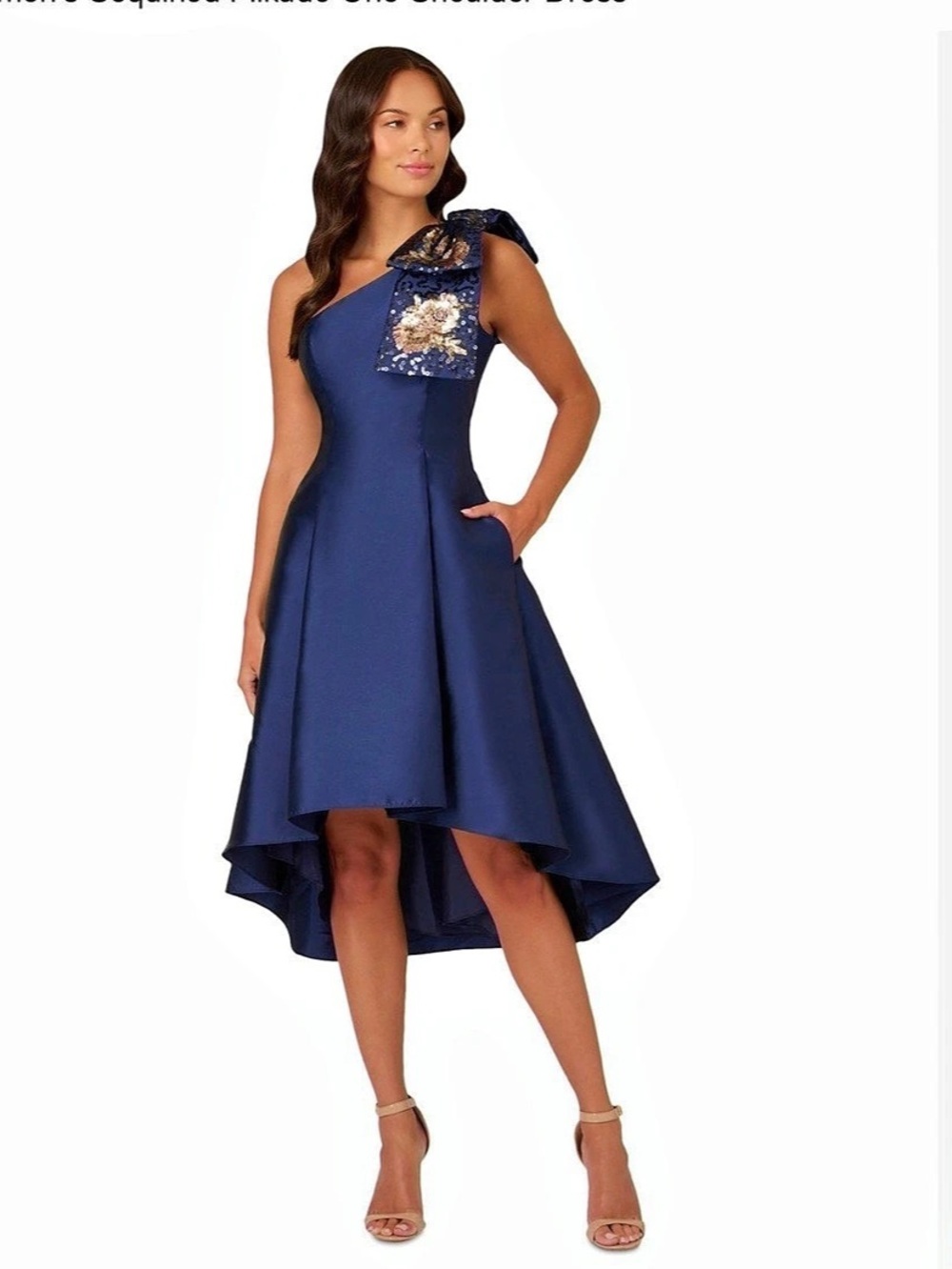 Blue High-Low Cocktail Dress